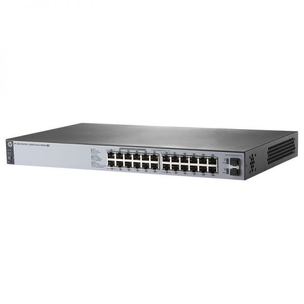 HP OfficeConnect 1820 Series 12-Ports 10/100/1000Base-T + 2x SFP RJ-45 PoE+ Layer-2 Managed 1U Rack-Mountable Gigabit Ethernet Network Switch